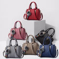 Embroidery Messenger Bags Women Leather Handbags Bags for Women Sac a Main Ladies hair ball Hand Bag. 