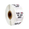 Thank You Stickers 500pcs 1 Roll Round Creative Pattern Thank you Stickier Sealing Business Label Sticker. 