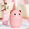 Portable 200ml Air Humidifier Cute Kawaii Aroma Diffuser With Night Light Cool Mist For Bedroom Home Car Purifier Humificador. 
