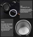 Stainless Steel Travel Mug with Handle, 400 ML Leakproof Double Wall Vacuum Insulated Thermal Water Bottle, 12 Hour Heat Retention, 24 Hour Cold Retention for Tea, Water, and Coffee (Silver). 