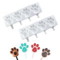 4 Fruit Tray Shape Juice Mould Chocolate Mold Ice Sucker Dessert Cavity Cute Paw. 