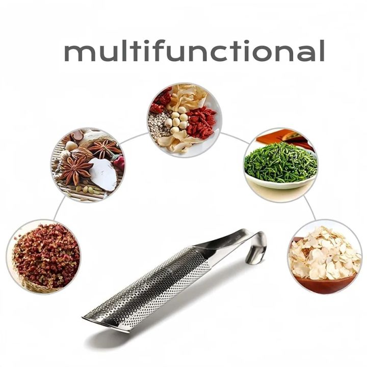 Green Tea Strainer Stainless Steel Tea Infuser Hanging Pipe Design