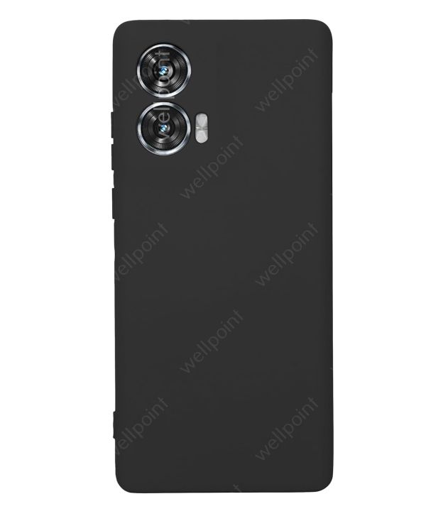 Motorola%20Moto%20G85,%20Slim%20Fit%20Silky%20And%20Soft%20Touch%20Finish%20Silicone%20Matte%20Finish%20TPU%20-%20Black%20(With%20Logo)%20-%20Image%202
