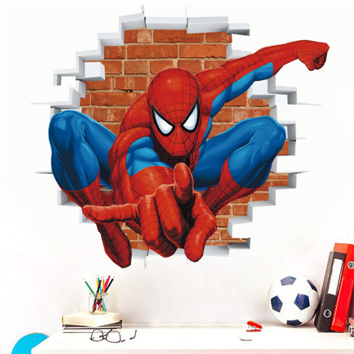 3D%20Broken%20Wall%20SpiderMan%20Marvel%20Avengers%20Wall%20Stickers%20For%20Kids%20Room%20Living%20Room%20Bedroom%20Wall%20Decoration%20SuperHero%20Movie%20Poster%20-%20Image%202