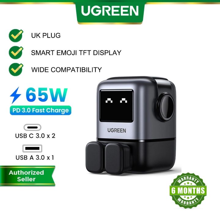 UGREEN%20Uno%2065W%20USB%20C%20Charger%20Block,%20Nexode%203-Port%20GaN%20Fast%20Charger%20with%20Screen,%20Fun%20Robot%20Gifts%20for%20Men%20Women,%20Compatible%20with%20iPhone%2017,%20MacBook%20Pro/Air/Neo,%20XPS,%20Galaxy%20S26,%20Steam%20Deck,%20Black%20-%20Image%202