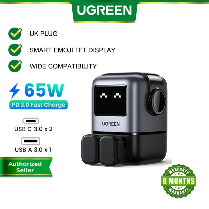 UGREEN%20Uno%2065W%20USB%20C%20Charger%20Block,%20Nexode%203-Port%20GaN%20Fast%20Charger%20with%20Screen,%20Fun%20Robot%20Gifts%20for%20Men%20Women,%20Compatible%20with%20iPhone%2017,%20MacBook%20Pro/Air/Neo,%20XPS,%20Galaxy%20S26,%20Steam%20Deck,%20Black%20-%20Image%202