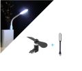 Creative USB Fan Flexible Portable Mini Fan USB LED Light Lamp For Power Bank Notebook Computer Summer Gadget. 