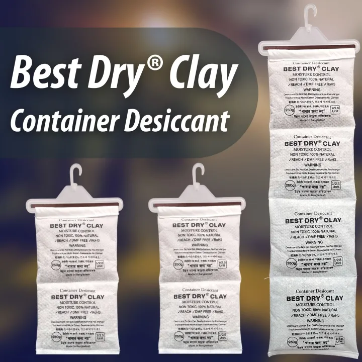 1 KG Best Dry Clay Hanging Container Desiccant Moisture Absorb and Humidity Control Biodegradable Container Desiccant
