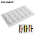 SILIKOLOVE 6-Concave Ball Long Strip-Shaped Silicone Mouse Cake Mold 3d Baking Tools Dessert Decoration Bakeware For Wedding.
