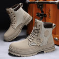 CYYTL Men Boots Winter Casual Shoes Designer Luxury Platform Cowboy Chelsea Tactical Military Work Safety Leather Ankle Sneakers BunnyGarden. 