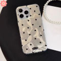 Graffiti Cute Black Love Heart Luxury Bow Knot Bracelet Case Compatible for IPhone 11 15 13 12 14 Pro Max 7Plus 15 7 14 8 Plus XS XR X MAX SE 2022 Laser Waves Water Card Case. 