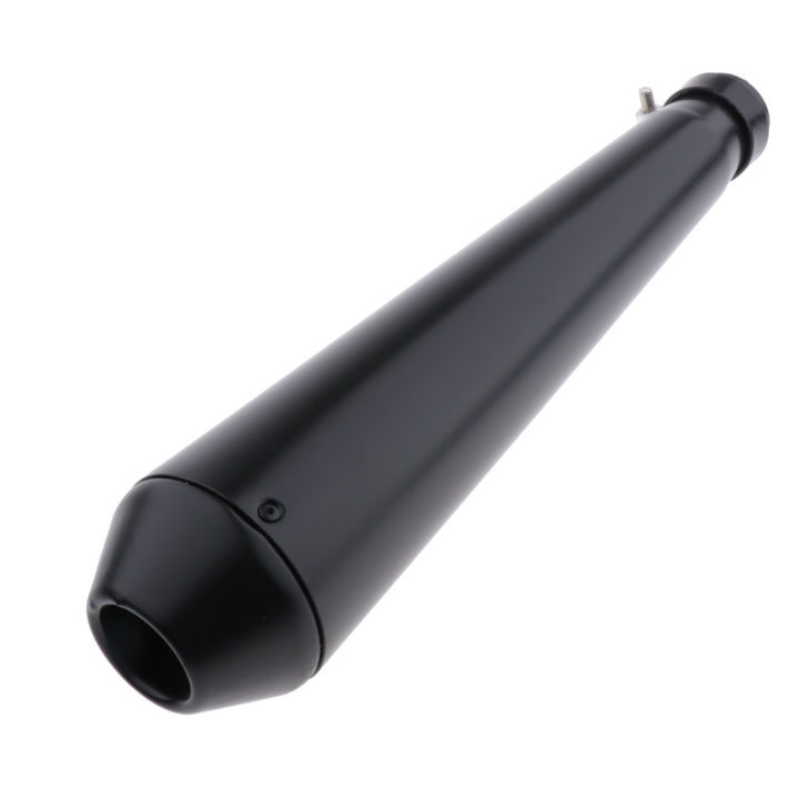 Black%20Universal%20Motorcycle%20Exhaust%20Pipe%20w/%20Sliding%20Bracket%20Muffler%20Silencer%20-%20Image%202