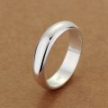 Never Fade Simple 4mm Glossy Stainless Steel Ring Couple's Silver Color Wedding Bands for Women Men Gift Engaged Jewelry. 