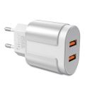 USLION EU/US Plug 2.4A Max Dual USB Fast Charging Adapter Wall Universal Mobile Phone Charger For iPhone Samsung Xiaomi Poco. 