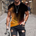 Speckled Tie Dye Pattern 3d Printed T-shirt Fashion Men Streetwea Casual Sports Shirt Male O-neck Oversized Tops Tees Clothing. 