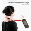 4 Heads Magnetic Pulse Vibration Neck Massager for Pain Relief Health Care Relaxing Deep Tissue Cervical Massage Remote Control.
