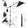 Photography Background Frame Support Softbox Lighting Kit Photo Studio Equipment Accessories With 3Pcs Backdrop And Tripod Stand.