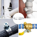 33Ft Stainless Steel Hose Clamp DIY Metal Strap and 20 Pcs Fasteners Adjustable Worm Gear Hose Clamps for Pipe Tube Easy Install Easy to Use.