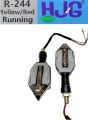 2 pcs universal  Motorcycle LED daytime running indicator light ( Yellow+ Red color). 