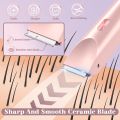 Electric Shaver for Women Waterproof Wet & Dry Hair Razors 2 in 1 Double Head Dual Bikini Hair Trimmer Detachable Head Shaver.