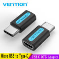 Vention USB Type C OTG Adapter Micro USB to Type-C Adapter Charging Cable Converter for Xiaomi mi 9 10 Huawei P30 Pro Oneplus 7.