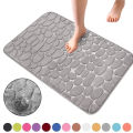 Bath Mat Cobblestone Bathroom Rug Floor Mat Memory Foam Bathmat Thick Soft Absorbent Non Slip Washable Carpet for bath shower.