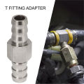 Fuel Pressure Adapter, Perfect Match Heavy Duty T Fitting Adapter Rubber for Fuel Pressure Gauge. 