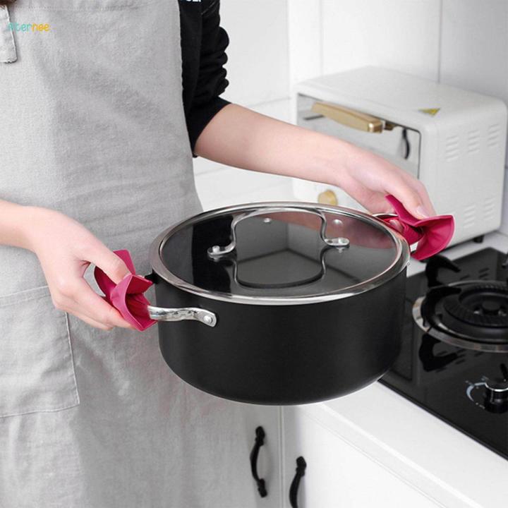 2Pcs Cooking Pinch Grips Gadgets Insulation Clip Anti Slip Heat Resistance Oven Mitts for Pot