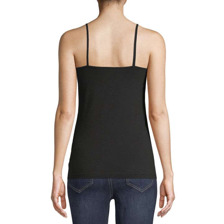 Women's%20Basic%20Short%20Spaghetti%20Strap%20Fitted%20Cami%20Cotton%20Tank%20Top%20From%20Levin%20-%20Image%205