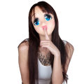 Big Eyes Loli Latex Mask Anime Cosplay Kigurumi Full Face Mask Cartoon Character Lolita. 