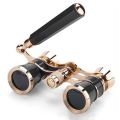 3x25 Vintage Binoculars Telescope Opera Theater Glasses with Retractable Handle Women Girls Telescope Hose Racing Glass. 