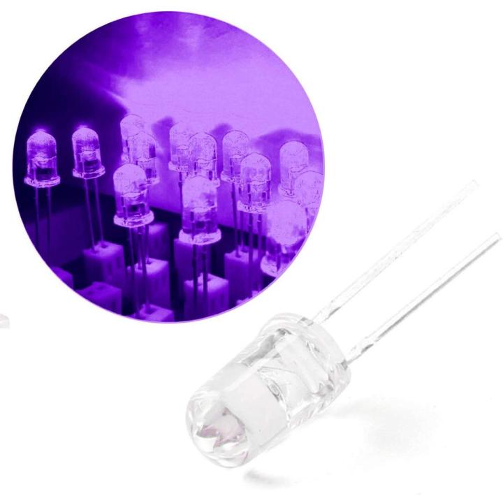 10Pcs 3Mm Round Uv Led