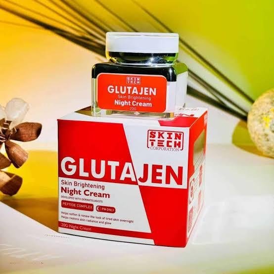 GLUTAJEN Whitening & Brightening Night Cream - 20gm (Korean Glow Flora)