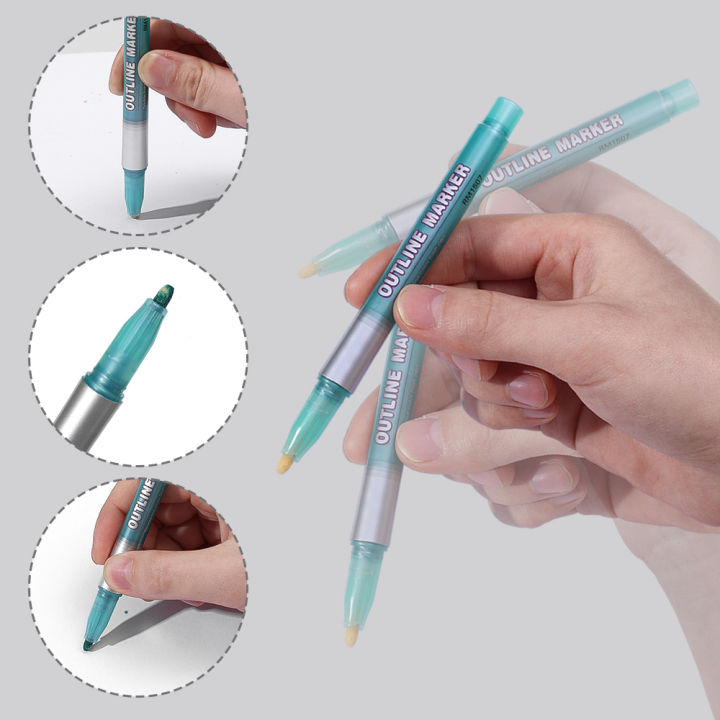 Double%20Ended%20Outline%20Marker%20Metallic%20Outline%20Dual%20Color%20Ink%20Perfect%20for%20Writing%20Drawing%20or%20Coloring%208%20Colors%20-%20Image%207
