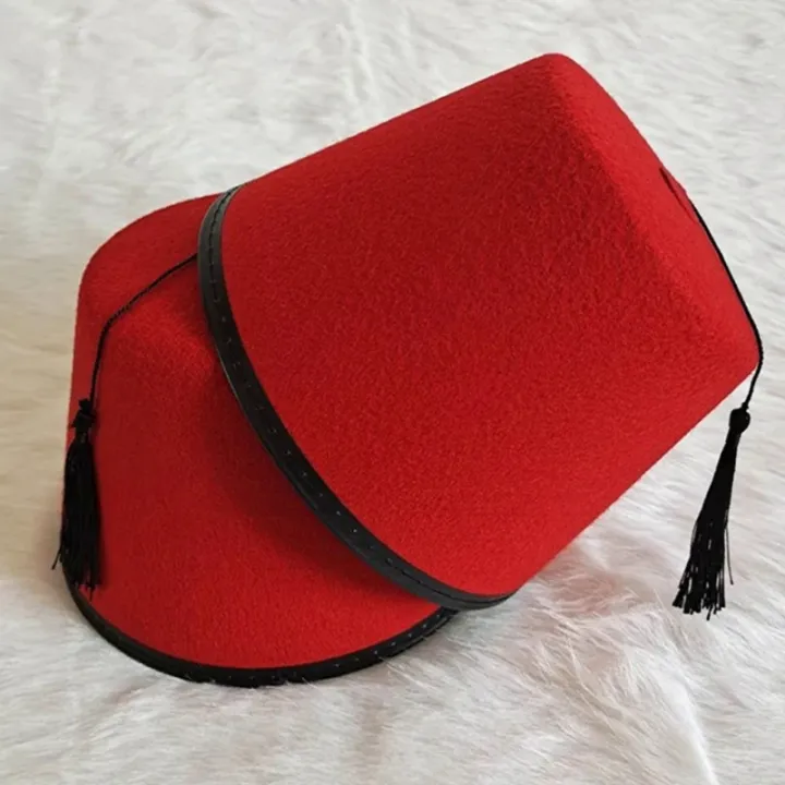 Red%20Fez%20Hat%20Traditional%20Moroccan%20Hat%20Tarboosh%20Hat%20Beanie%20Cap%20Flat%20Top%20Hat%20Soft%20Comfortable%20Universal%20Ottoman%20Turkish%20Hat%20Dislikelike%20-%20Image%202
