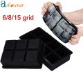 Big Ice Tray Mold Ice Cube Maker Giant Jumbo Large Food Grade Silicone Ice Cube Mould Square Shape Ice Trays Molds For Kitchen. 