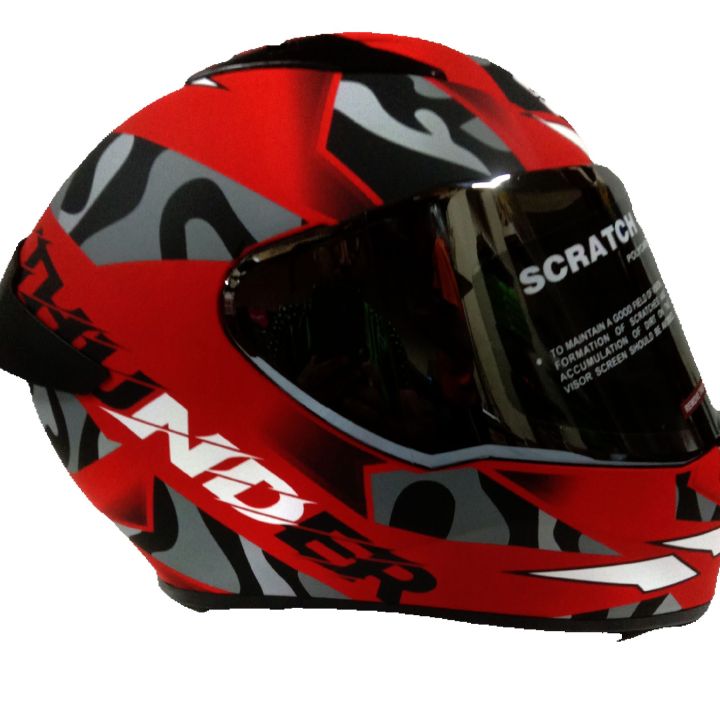 Studds thunder D7 matt red and black colour helmet with spoiler and dual certification. - Motors - Modern and Trendy