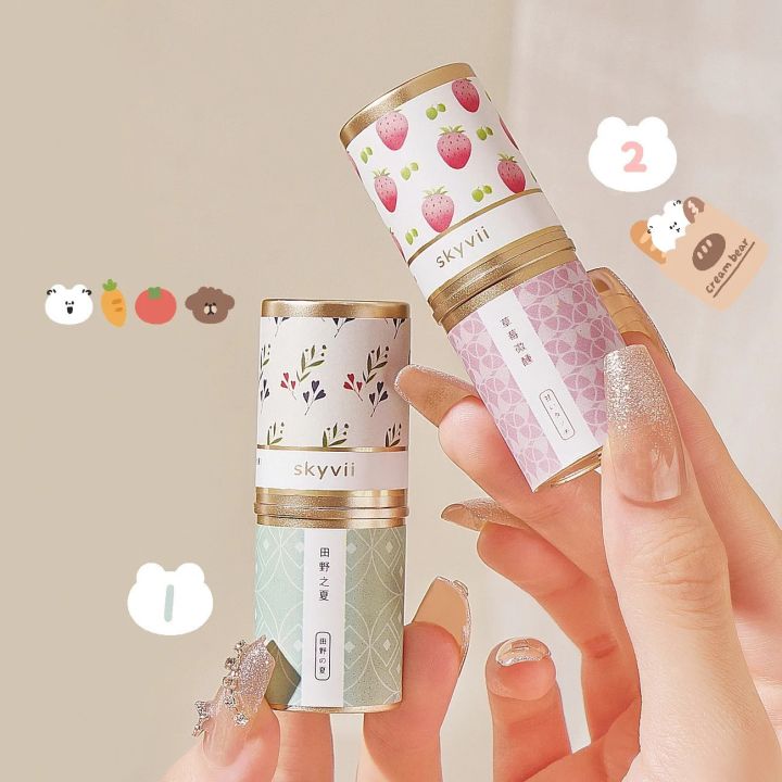 1pc Cute Strawberry Body Solid Balm Solid Perfumes Men Women Mini Fragrances Long Lasting Natural Fresh Deodorants Perfume