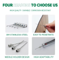 Livestock Equipment Cow Goat Rabbit Chicken Poultry Sheep Injection Needles Stainless Steel Vaccination Veterinary Syringe Needle (20G - 1 Inch).