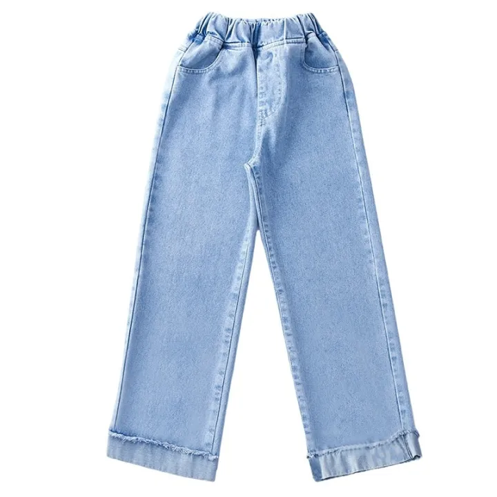 Girls'%20jeans,%20wide-leg%20pants,%20spring%20and%20autumn%20new%20children's%20clothes,%20fashionable%20loose%20long%20pants,%20medium%20and%20large%20children's%20straight%20pants%20-%20Image%205
