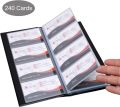 Premium Business Card Holder with Black Cover New Elegant Desk Organizer for Office Supplies. 