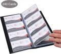 Premium Business Card Holder Black Cover Elegant Desk Organizer for Office Supplies.