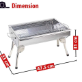 Stainless Steel Combined Charcoal Barbecue BBQ Grill / Stainless Steel Combined Barbecue [BBQ-881] Size:  L x W x H (47.5 x 33 x 31 cm). 