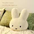 Miffy Throw Pillow Kawaii Rabbit Plush Toy Baby Comfort Pillow Sitting Room Sofa Bedside Pillow Cartoon Office Back Cushion.