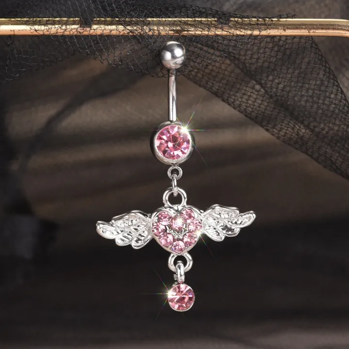 Steel%20Belly%20Button%20Rings%20Pink%20Crystal%20Piercing%20Navel%20Heart%20Style%20Navel%20Piercing%20Earring%20Belly%20Piercing%20Body%20Jewelry%20Ombligo%20-%20Image%205