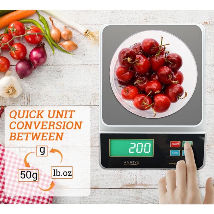 Fully waterproof 5000G/1G rechargeable kitchen scale, coffee scale, high sensitivity and precision baking tool Simple Fidelity design