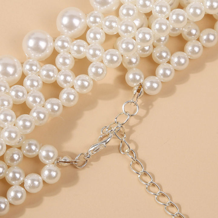 Femme%20Luxury%20Pearl%20Clavicle%20Chain%20Long%20Layered%20Pearl%20Necklace%20Europe%20United%20INS%20Fashion%20Choker%20Women's%20Jewelry%20-%20Image%204