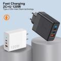 120W USB Fast PD Charger For Laptop Tablets USB Quick Charging Adapter with Indicator Light Fast Wall Charger Adaptor. 