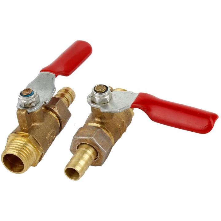 1/4PT Threaded to 8mm Hose Tail Barb Coupler Gas Ball Valve