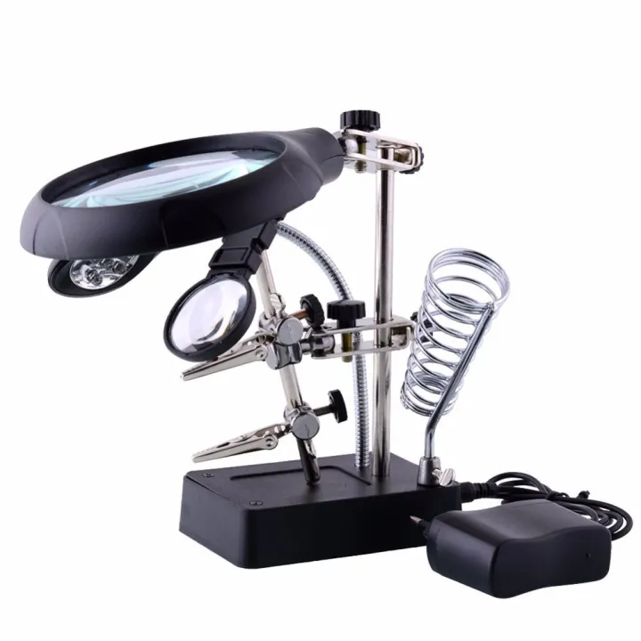 1PCS%203.5x%2012x%20MG16129-C%20LED%20Clamp%20Soldering%20Iron%20Stand%20Helping%20Hands%20Magnifying%20Glass%20Magnifier%20-%20Image%202